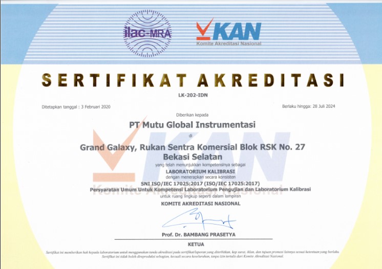 sertifikat KAN PT Mutu Global Instrumentasi